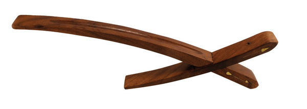 12" Wood X-Style Incense Holder