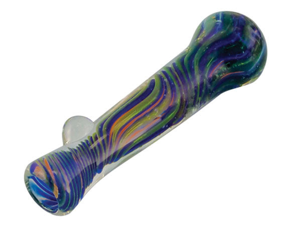 4" Multicolor Borosilicate Glass Tobacco Chillum W/ Twists