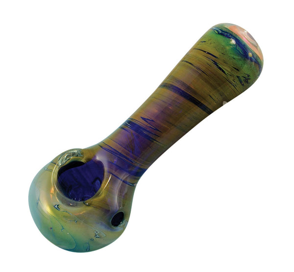 Cobalt & Gold Glass Pipe - 4.5"