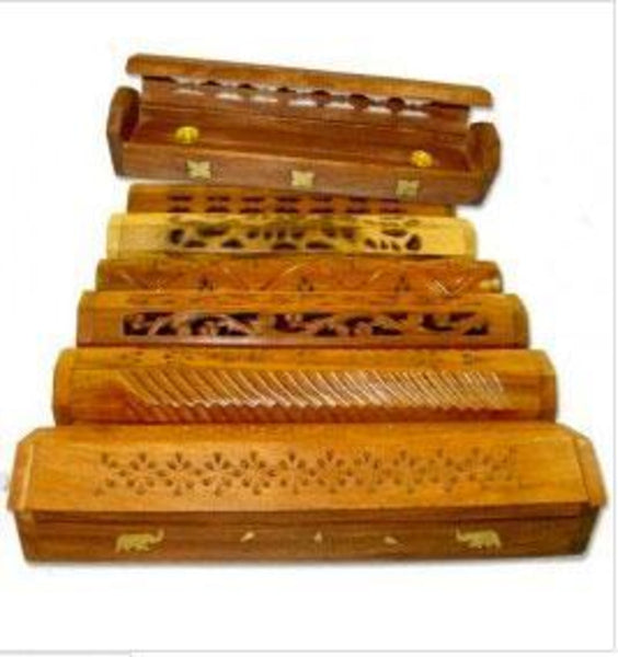 Carved & Inlayed Coffin Incense Burner