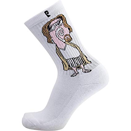 Psockadelic The Dude Crew Socks - White