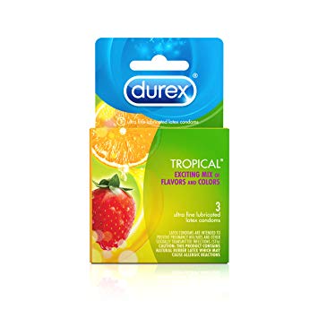 Durex Tropical Flavors Condoms - Box of 3