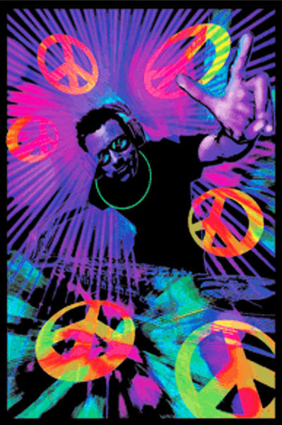 DJ Peace Blacklight Poster