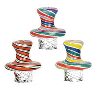Flat Top Candy Swirl Vortex Carb Cap | 35mm | Colors Vary