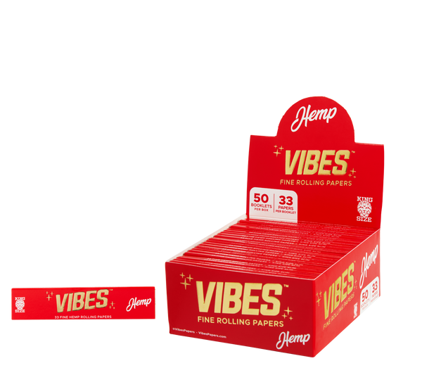 Vibes Rolling Papers - Hemp / Rice / Ultra Thin - Multiple Sizes