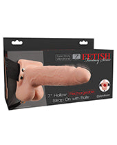 Fetish Fantasy Series 7.5" Hollow Rechargeable Strap On w/Balls