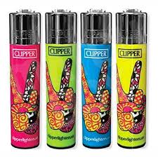 Clipper Lighter Peace Sign