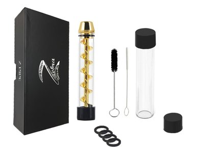 Zebra Z-Pipe Glass Blunt