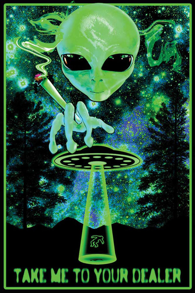 23"x35" Take Me to Your Dealer Blacklight Poster