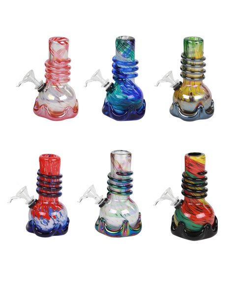 6 Inch Small Crown Soft Glass Bong