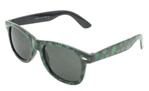 Marijuana Pot Leaves Frame Sunglasses