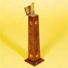 Wooden Incense Burner Tower Ying Yang Symbol.