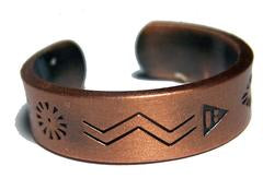 Native Symbols Copper Ring