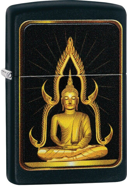 Zippo Matte Black Buddha Lighter