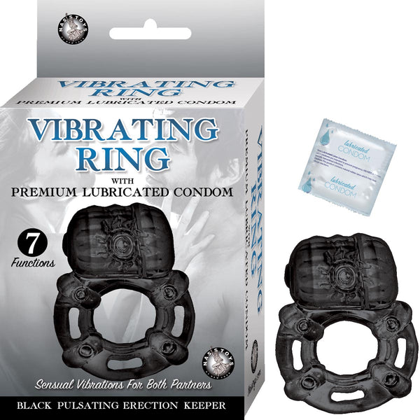 Vibrating Ring Black Pulsating Erection Keeper
