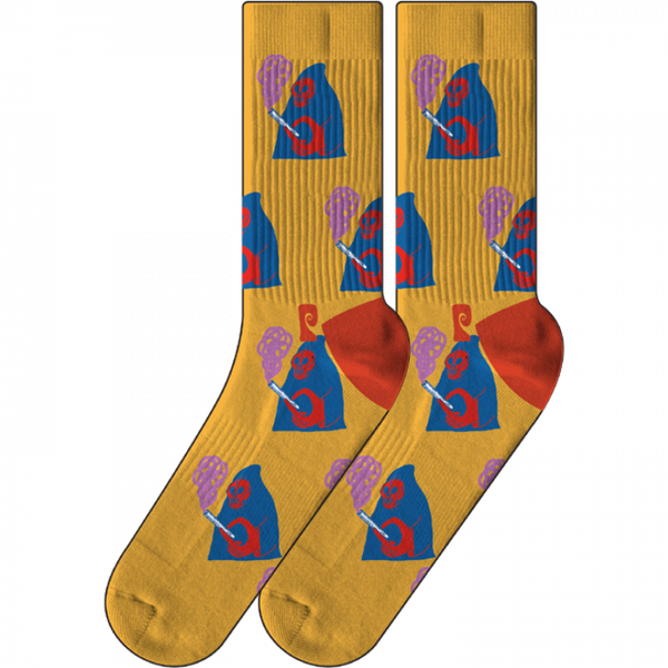 Psockadelic - Jay Howell Smokin' Crew Socks - Yellow