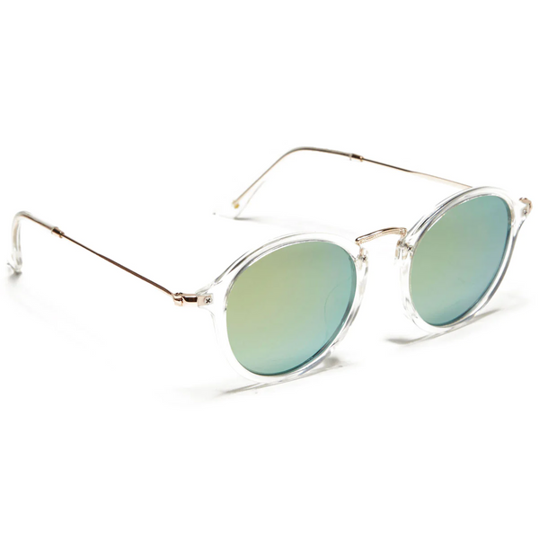 Glassy Sunglasses - Klien Polarized Clear w/ Pink Mirror