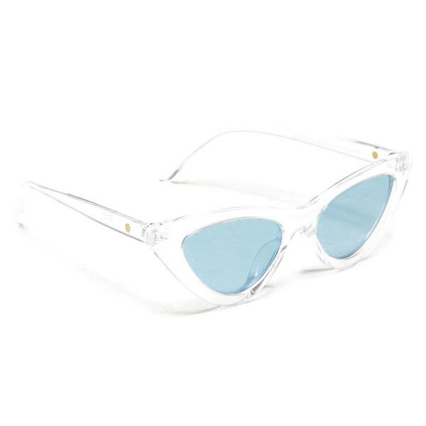 Glassy Sunglasses - Billie Polarized - Clear w/ Blue
