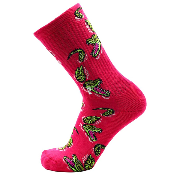 Psockadelic - Croc Crew Socks - Pink