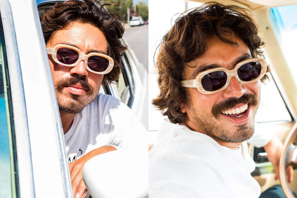 Crap Eyewear Sunglasses - The Bikini Vision - Bone White / Vintage Blue