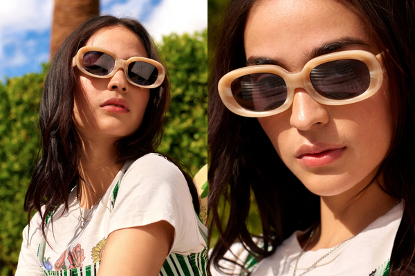 Crap Eyewear Sunglasses - The Bikini Vision - Bone White / Vintage Blue