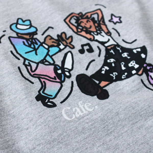 Skateboard Cafe - Dancing T-Shirt - Heather Grey