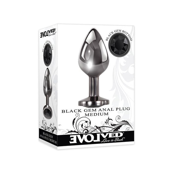 Evolved Black Gem Anal Plug - Medium