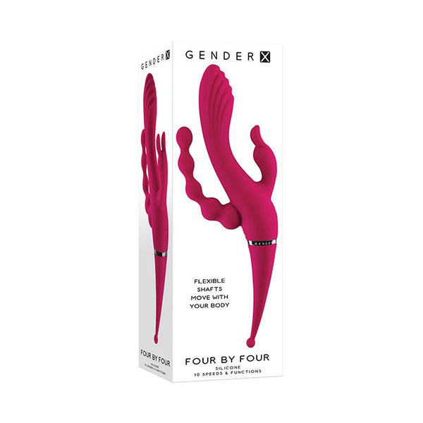 Gender X Four by Four Vibrator - Burgundy