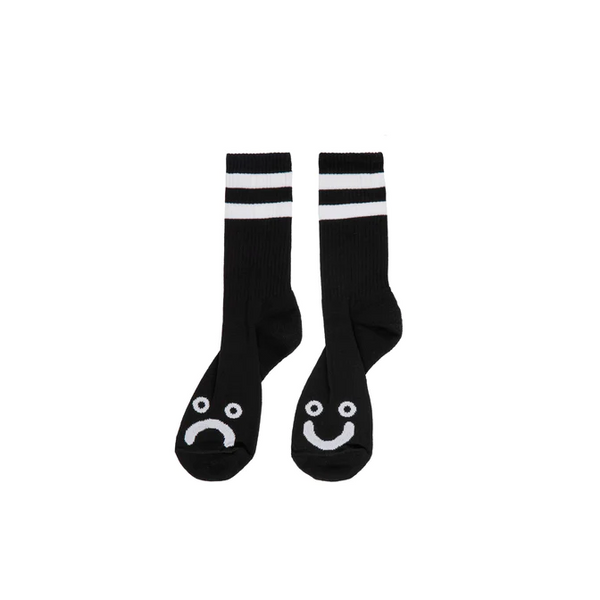 Polar Skate Co - Happy Sad Socks - Black  - (US 7-9)