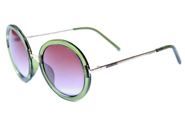 Happy Hour Shades - Squares Sunglasses - Moss Green / Purple Fade