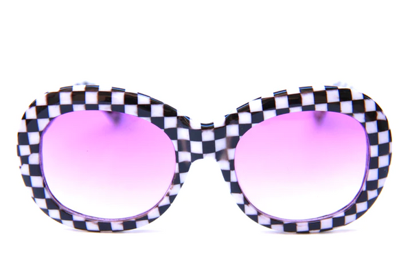 Happy Hour Shades - Bikini Beach Sunglasses - Checkered