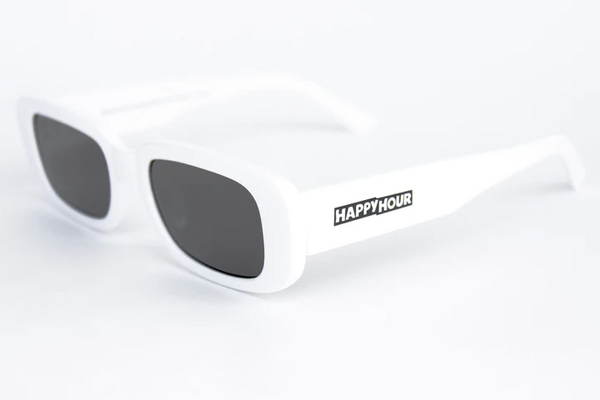 Happy Hour Shades - Oxford Sunglasses - Gloss White