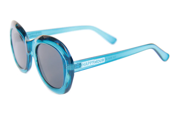 Happy Hour Shades - Bikini Beach Sunglasses - Mystic Blue w/ Black Lens