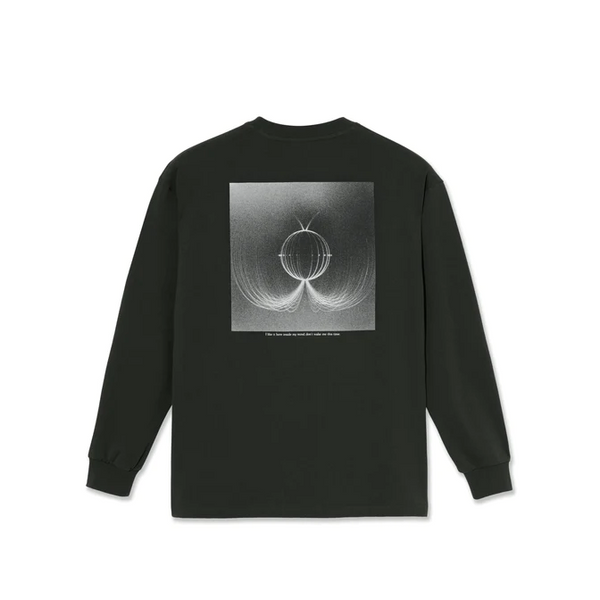 Polar Skate Co - Magnetic Field Longsleeve T-shirt - Dirty Black