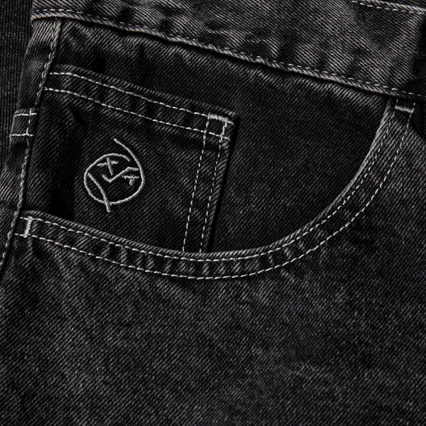 Polar Skate Co - Big Boy Denim Shorts - Silver Black