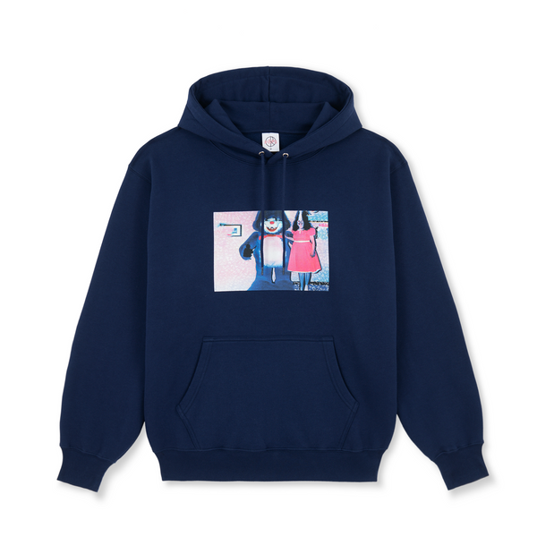 Polar Skate Co - Dave Hoodie - Pink Dress - Dark Blue