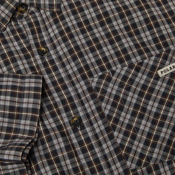 Polar Skate Co - Mitchell Poplin Button Up Shirt (Graphite / Gold) - XL