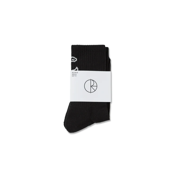 Polar Skate Co - Polar Face Socks (Black) - (US 10-12)