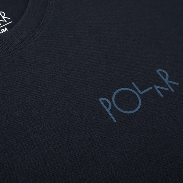 Polar Skate Co - Stroke Logo T-Shirt (Navy / Blue) - L