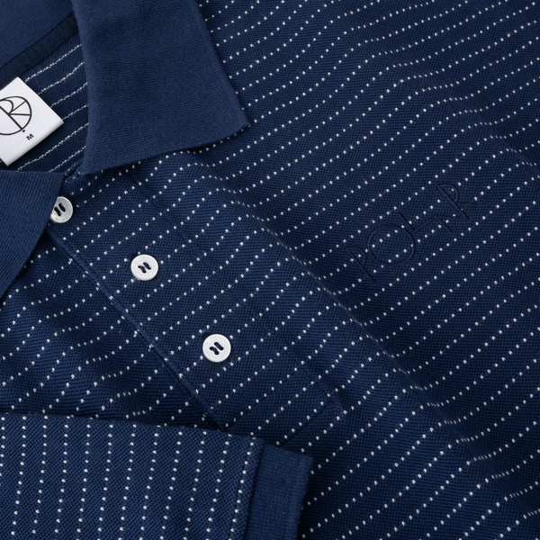 Polar Skate Co -  Surf Polo Shirt Dots- Dark Blue