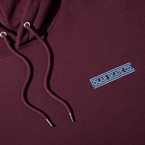 Polar Skate Co - Dave Hoodie | Stretch Logo  - Dark Wine
