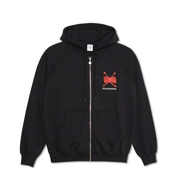 Polar Skate Co - Welcome to the New Age Zip Up Hoodie - Black