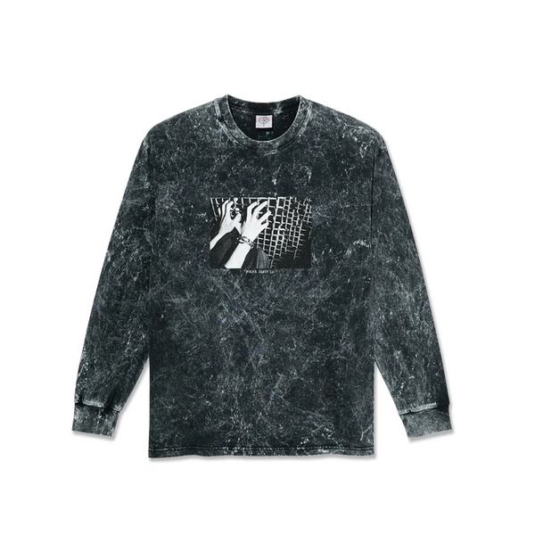 Polar Skate Co - Acid Caged Hands Longsleeve T-Shirt - Black