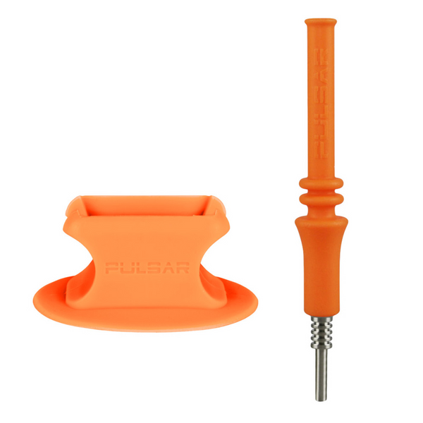 Pulsar RIP Silicone Vapor Dab Straw w Stand - Orange