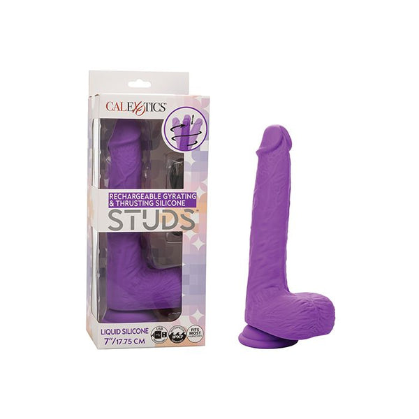 Cal Exotics Silicone Studs Rechargeable Rumbling & Thrusting Vibrator