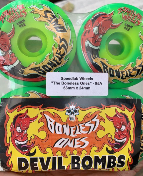 Speedlab Wheels| 63mm 95a| The Boneless Ones| Green