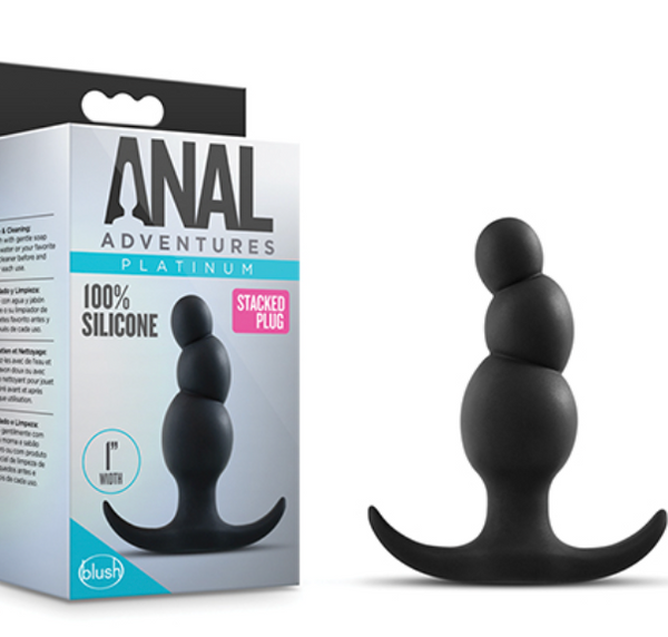 Blush Anal Adventures Stacked Plug - Black