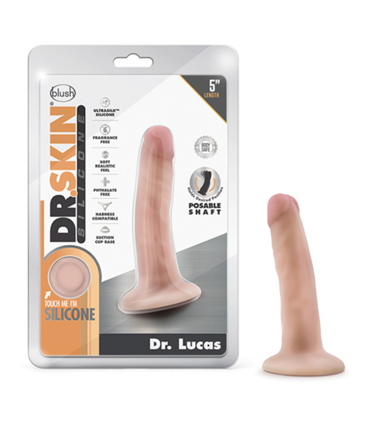 Blush Dr. Skin Silicone Dr. Lucas 5.5" Dildo - Vanilla