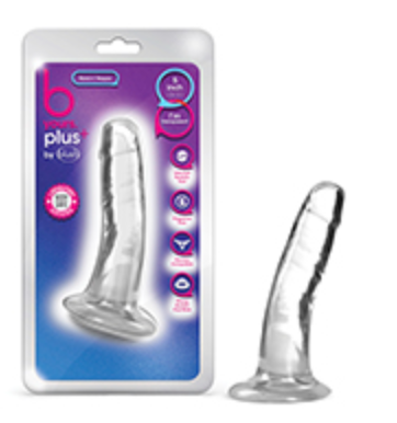 Blush B Yours Plus 5" Hard n' Happy Dildo - Clear