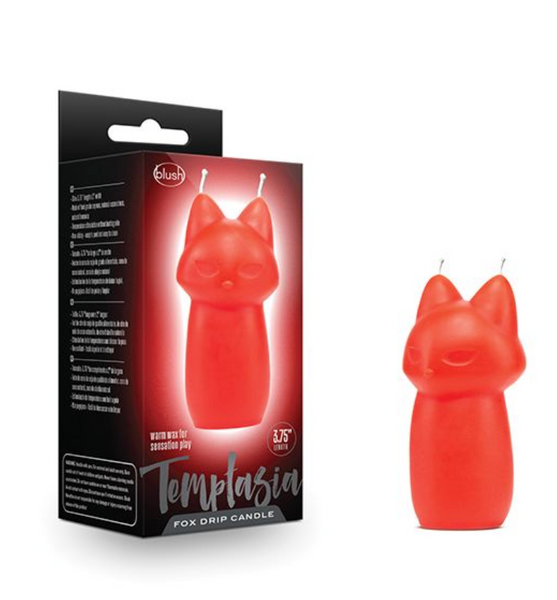 Blush Temptasia Fox Drip Candle - Red